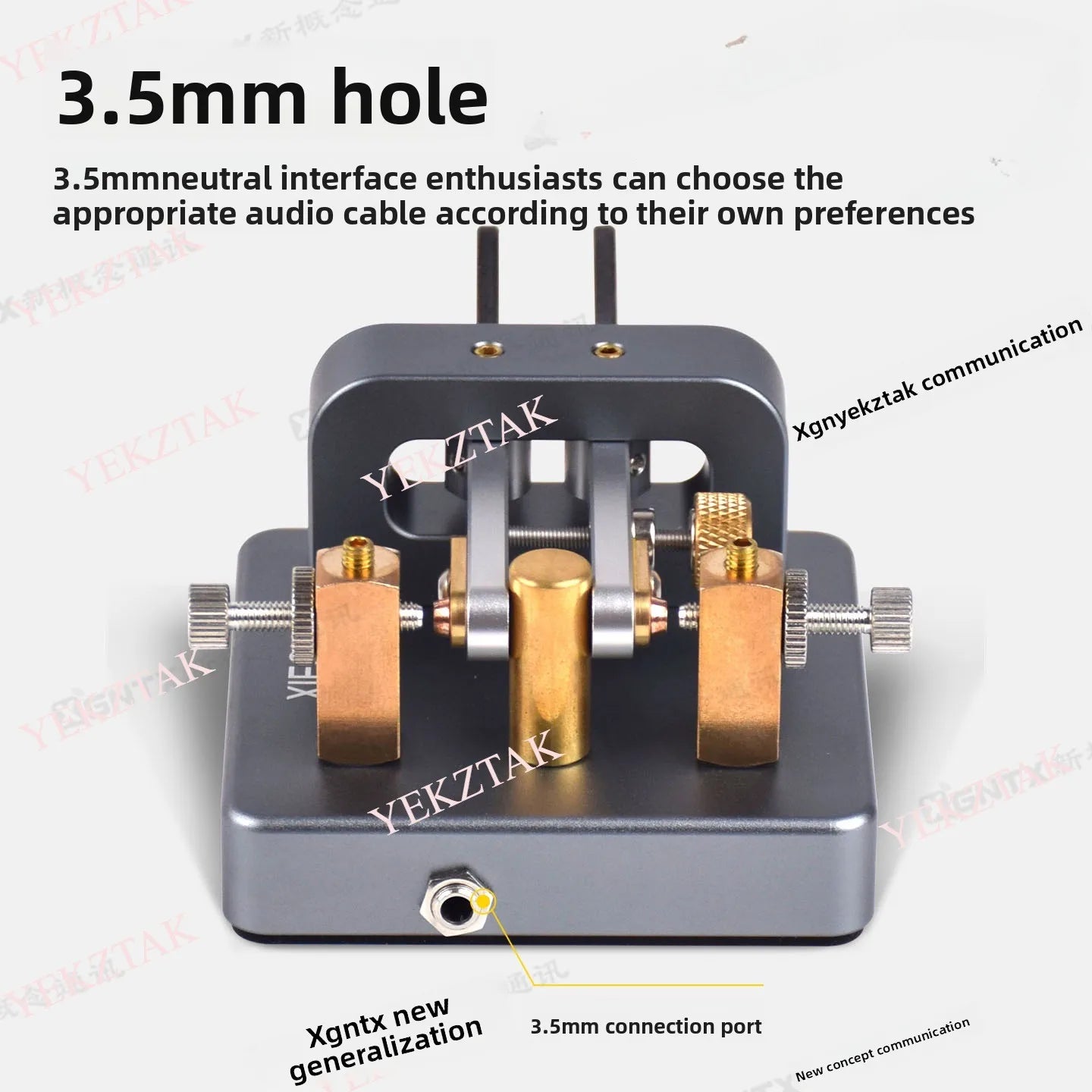 1Pcs Xiegu Electric Key VK-6 Short Wave Wireless Automatic Key, Morse Code Radio Transmission Key Aluminum Alloy Base