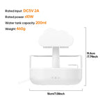 Cloud Air Humidifier Electric Aroma Essential Oil Diffuser Ultrasonic Mist Rain Cloud Color Night Light Raindrops White Noise