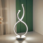 Modern Spiral LED Table Lamp Metal Bedroom Bedside Desk Lights Home Living Study Room Eye Protection Reading Night Lighting