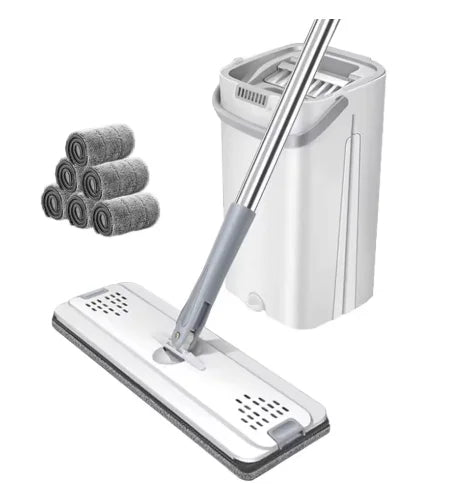 Mops with Bucket Thickened mop Clear Water Separation Lazy No Hand-Washing Squeeze Automatic Dewatering Broom Floor Cleaning Mop