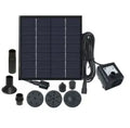 Solar Fountain Pump Panel Powered Water Kits Aquarium Pond Lawn Low Noise Outdoor Bird Bath Garden Decor with 6Nozzles