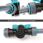 9/12MM PE Tubing Fittings 3/8'' PE Watering Hose Quick Connector for Garden Tubing Joints Tee Straight Elbow Valve Plug Stakes