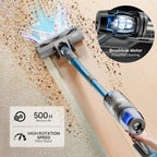 Cordless Vacuum Cleaner with Brushless Motor Efficient  Cleaning with Upgrade Anti -Tangle Roller Brush for Home and Pet Hair