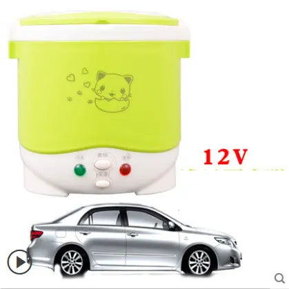 12V 24V Mini Rice Cooker Car Truck Soup Porridge Cooking Machine Food Steamer Heating Lunch Box Meal Heater Warmer 1L / 2L