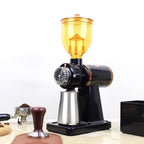 DIVEDEER Electric Coffee Grinder Stainless Steel Coffee Beans Grinder Automatic Detachable 8 File Adjustable Plane Burr Grinder