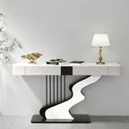 Nordic designer Fashion Wall Hall Porch Decorative Cabinet Semi-circular Slate Console Tables for Living Room Entrance Furniture