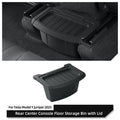 SMABEE for Tesla Model Y Launch 2025 Juniper Car Armrest Rear Storage Box Tray Accessories Tidying TPE Black