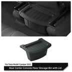 SMABEE for Tesla Model Y Launch 2025 Juniper Car Armrest Rear Storage Box Tray Accessories Tidying TPE Black
