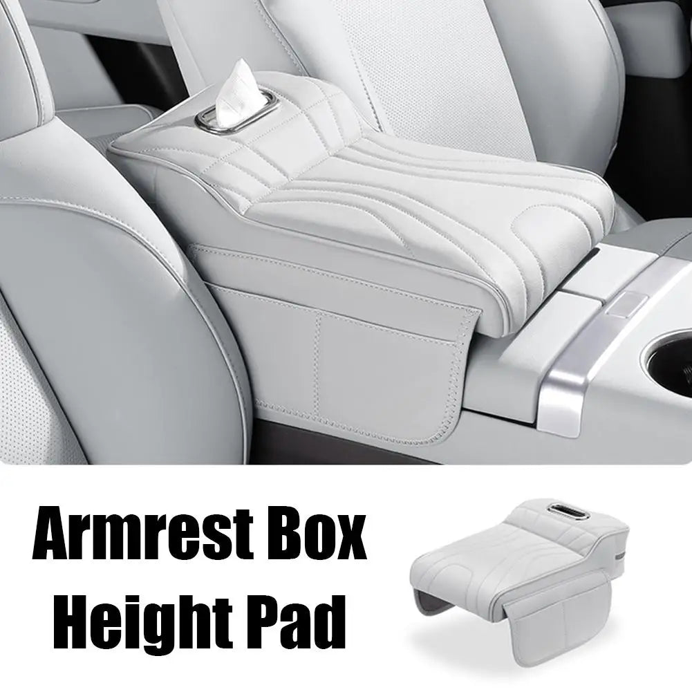 For Haval H9 2rd 2024 2025 Car Armrest Box Height Increase Pad Car Armrest Box Storage Bag Car Leather Protective Cover