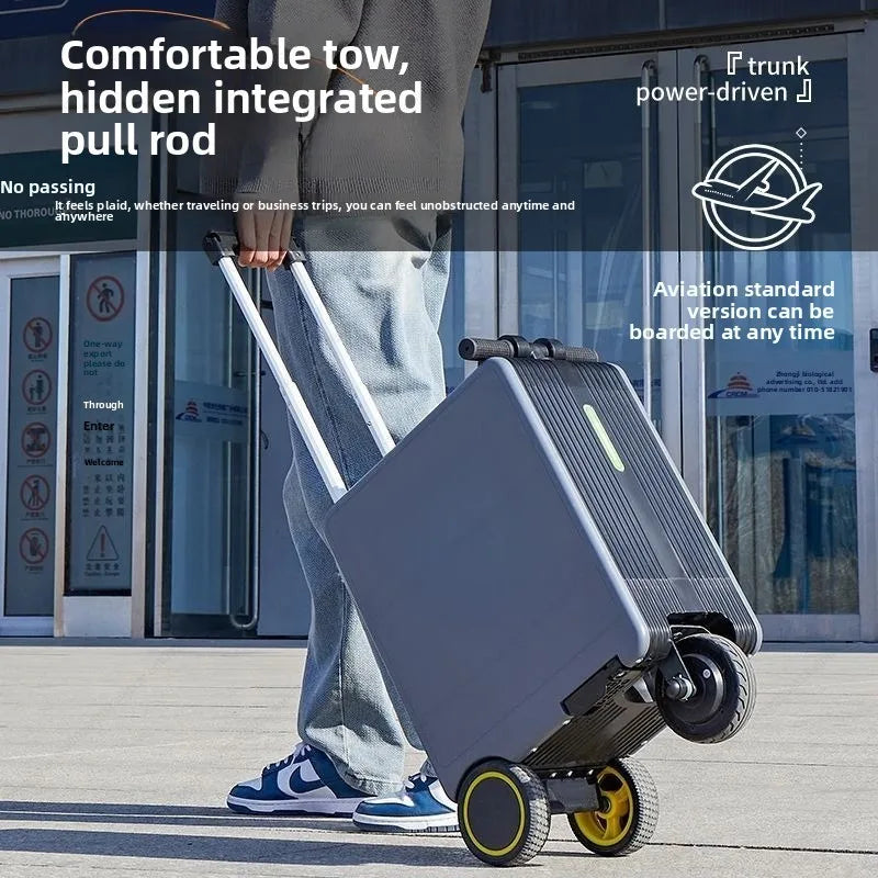 Electric luggage case for riding and walking, can be used by 2 people, new style 20-inch trolley case