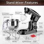 Kitchen OEM 6.5L  7L  8L 10L House Hold Stand Food Mixer Electric Dough Planetaria Food Mixers