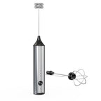 USB Rechargeable Milk Frother 2in1 Electric Egg Beater Whisk Coffee Mixer Double Heads Milk Frothers Baking Stirrer Food Blender