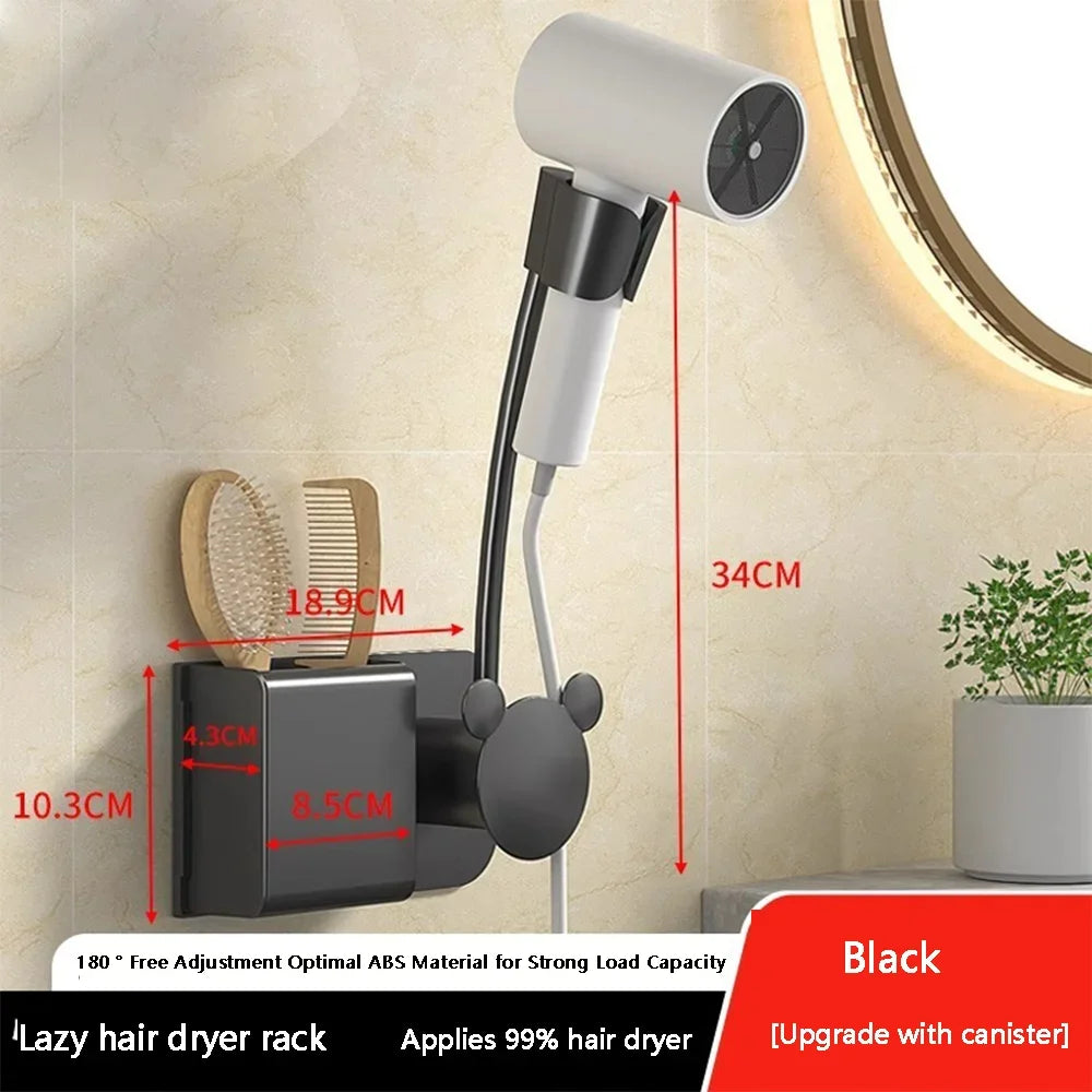 Hands-Free Wall Mount Hair Dryer Holder