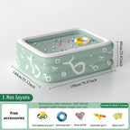 Summer family outdoor thickened inflatable swimming pool, float boat with sunshade, slide, family oversized water toys