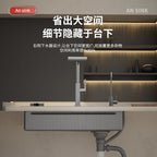 Kitchen Sink Large Single Tank Thickened 304 Stainless Steel Embossed Household Counter Under The Sink Vegetable Basin