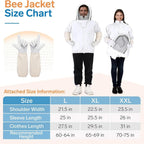 Beekeeping Clothing Veil Hood Gloves Hat Cloth Jacket Protective beekeeping suit Hooded beekeepers bee suit equipment