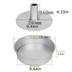 Round middle hole Alloy Chiffon Cake toast bread Pan Removable Bottom Hollow Chimney Mold DIY Baking Tools bake Model Bread box