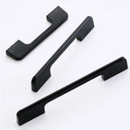 KK&FING 1PC Modern Kitchen Handles Furniture Black Aluminum Home Improvement Wardrobe Cupboard Drawer Handle Furniture Hardware