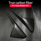 100% Real Carbon Fiber Side Camera Cover For Tesla Model Y Juniper 2025  Model 3 2017-2025 Leaf Board Sticker Accessories