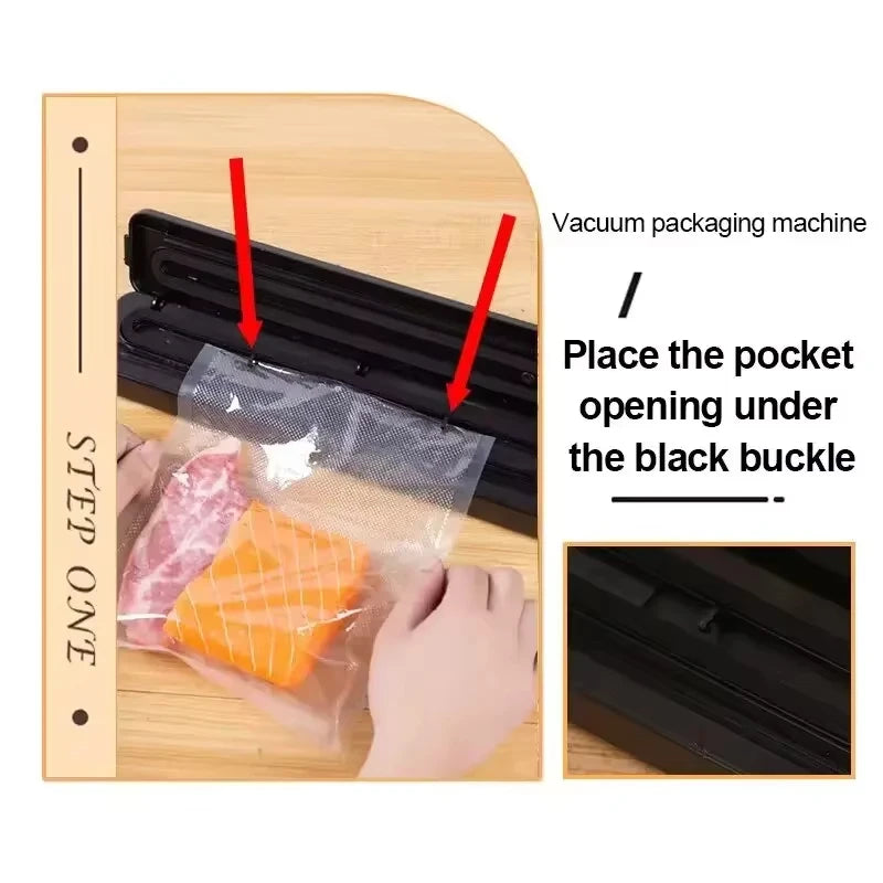 Food Vacuum Sealer Fresh Storage Plastic Packaging Sealer Household Vacuum Sealers Bag Sealer Machine 220V/110V