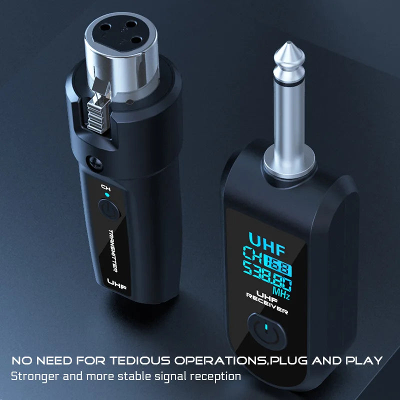 Good Wireless microphone system UHF wireless XLR transmitter and receiver for dynamic microphones, audio mixer PA systems guitar
