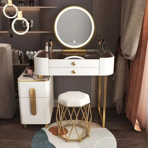 Vanity Makeup Desk Dressing Vanity Makeup Desk Organizers Mirror Storage Dressers Bedroom Multifunctional Schminktisch Furniture