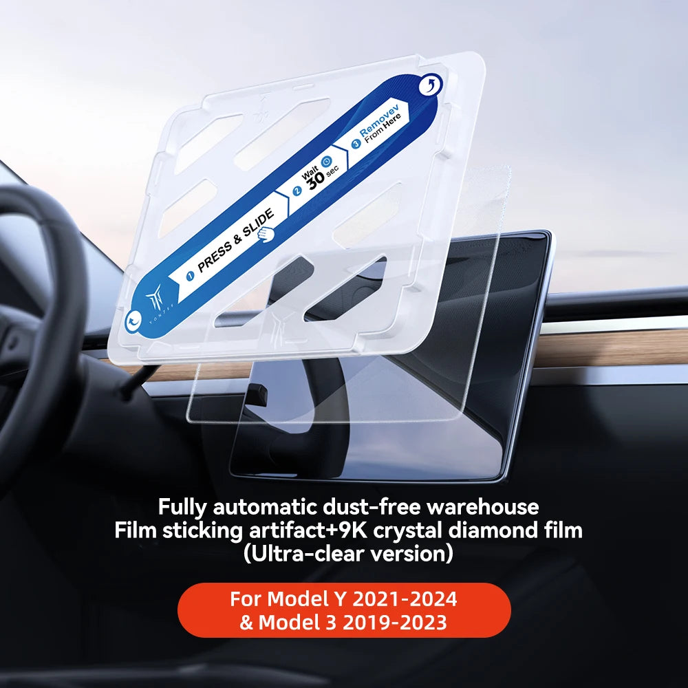 YZ Tempered Glass Screen Protector For Tesla Model 3 Y Center Console Anti Glare HD Film Protection Screen Protecto Accessories