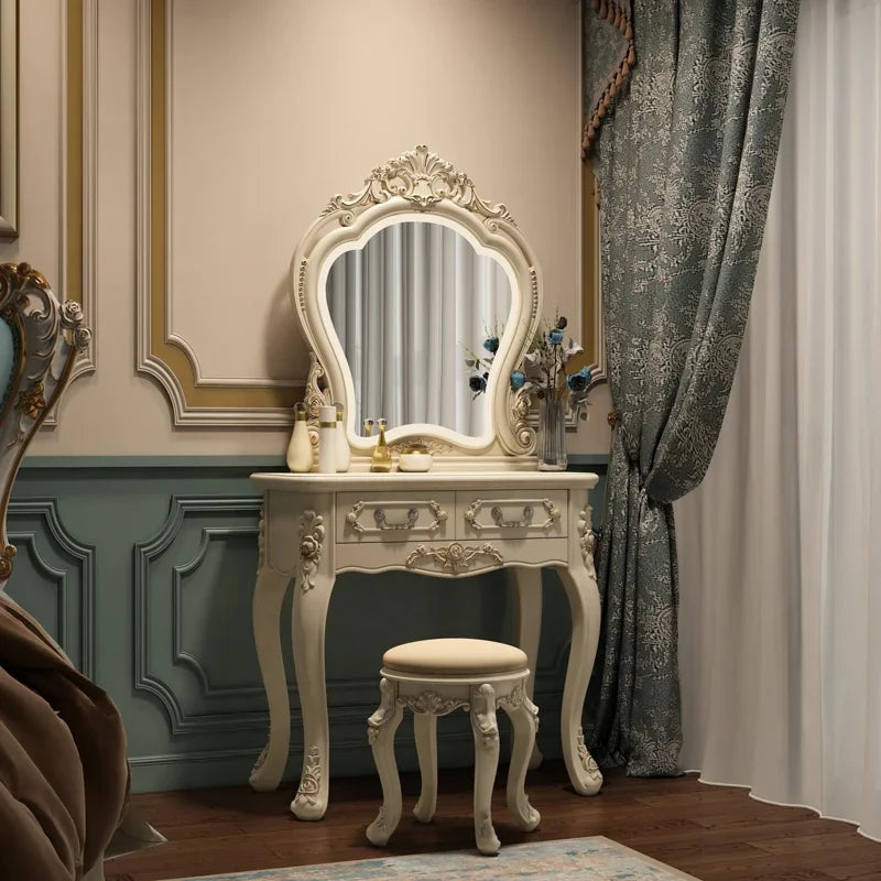 European dresser bedroom makees ins multifunctional princess dressing table storage cabinet integrated small apartment