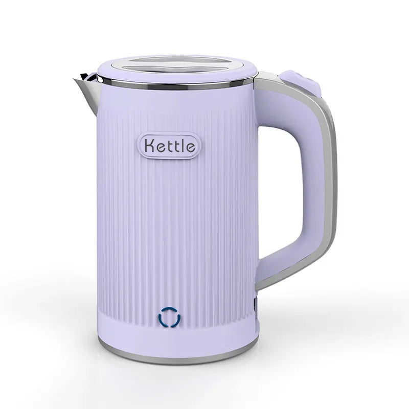 110V/220V Portable Electric Kettle Home Double-layer Stainless Steel Quick Water Boiler Travel Kettle Automatic Power Off 600W