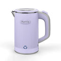 110V/220V Portable Electric Kettle Home Double-layer Stainless Steel Quick Water Boiler Travel Kettle Automatic Power Off 600W