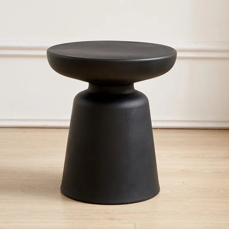Richome Household Plastic Circular Coffee Table Small Living Room Horse Shaped Side Table Balcony Modern And Simple Coffee Table
