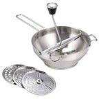 Stainless Rotary Food Mill Multifunctional Jams Mill with 3 Milling Discs Durable Manual Food Grinder Food Vegetable Mill Mud