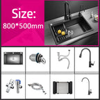 304 Stainless Steel Kitchen Sink Topmount Single Bowl Wash Basin For Home Fixture Drain Accessories Single Slot Kichen Sink