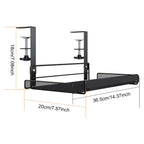 Under Table Cable Management Rack Heavy Duty Wire Management Tray Adjustable Thickness Under Desk Cord Organizer for Home Office