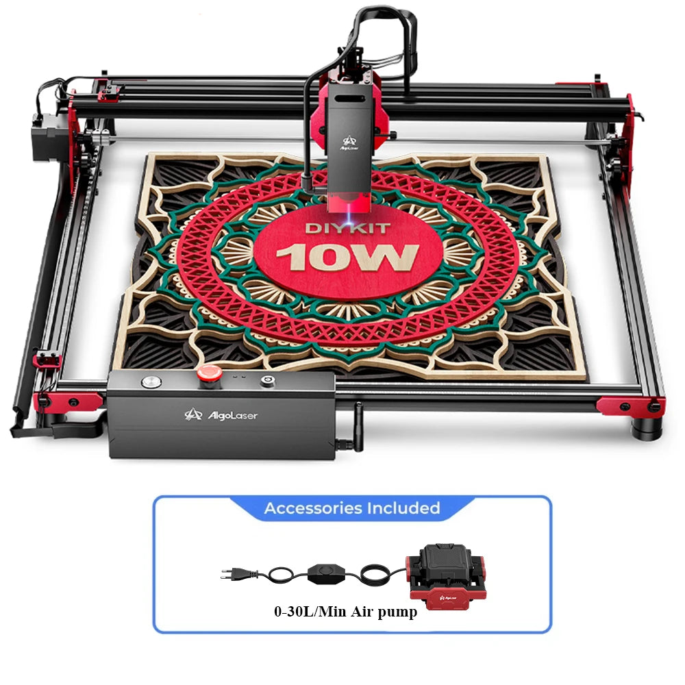 AlgoLaser DIYKIT Laser Engraver 10W Output Power,App Offline Control,Table DIY Engraver Cutter Tool For Metal/Glass/Wood Engrave