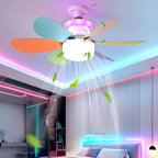 40W Ceiling Fan Lamp RGB Dimmable Ceiling Fanlight Stepless Dimming E2