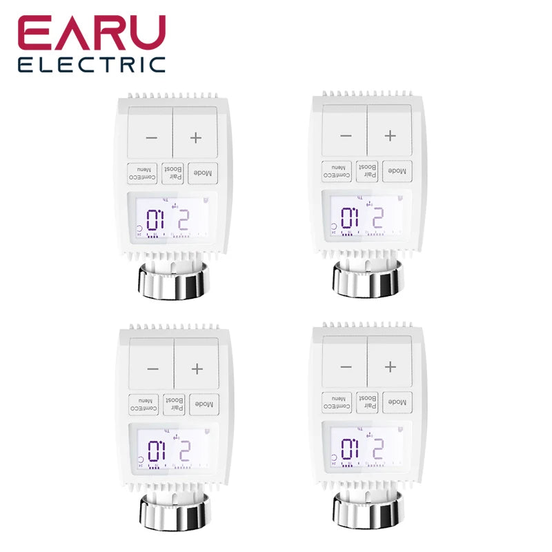 Tuya Smart ZigBee Radiator Actuator TRV Programmable Thermostatic Radiator Valve App Remote Temperature Controller Support Alexa