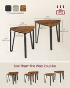 VASAGLE Nesting Coffee Tables, End Tables Set of 2 for Living Room Bedroom, Industrial Small Stacking Side Tables