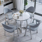 Modern Round Dining Table Set with 4 Chairs