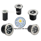 LED Garden Light Underground 3W 5W 7W 10W Waterproof IP67 Outdoor Floor Recessed Spotlight Outside Deck Lighting 220V DC12V24V