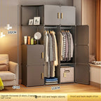 Folding Wardrobe Clothes Cabinets Simple Dressers Cube Storage Locke Closet Plastic Collapsible Sturdy Home Bedroom Furniture