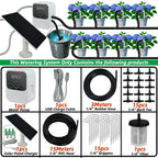 Garden Solar Timer Automatic Drip Irrigation Kit Solar Powered for Balcony Potted Plants Watering System DIY Dropper Fittings