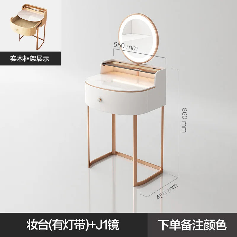 dressing table set with mirror vanity headdresses Mini dressing table Cabinet storage makeup drawers Suspended vanity headband