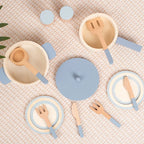 children's Wooden  simulation kitchen toys, early education educational toys, simulation pots and pans, food, role-play chef