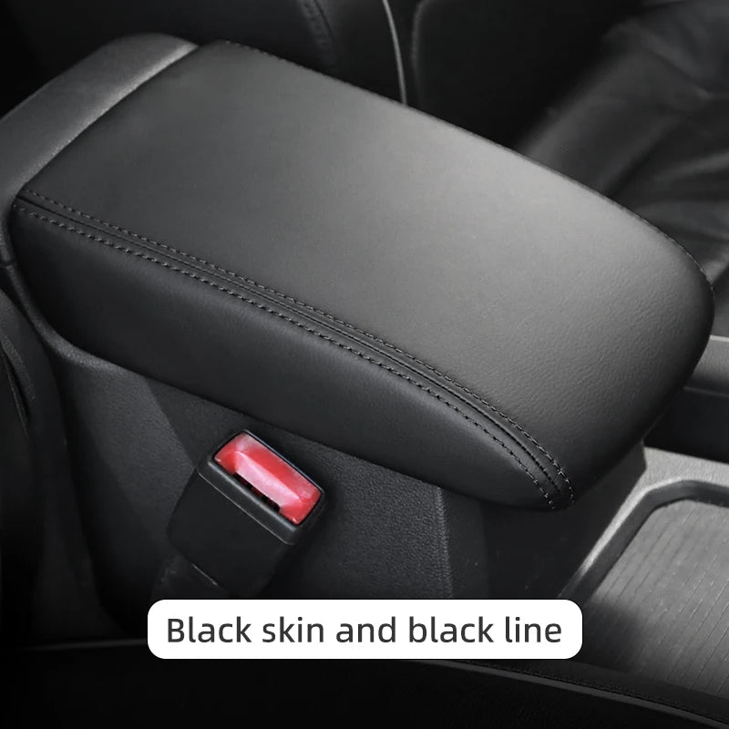 For VW Golf 7 Volkswagen Golf mk7 Accessories Central Control Pad Seat Armrest Box Protective Cover Ultra Fine Fiber Leather