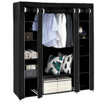 "69" Portable Non-Woven Clothes Closet, Quick & Easy Assembly, Extra Strong & Durable Wardrobe Storage Organizer, Black."