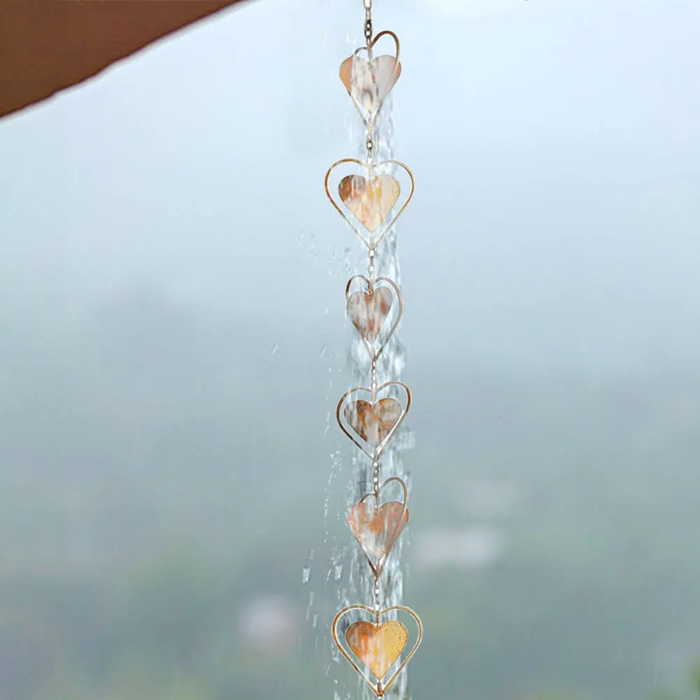 Metal Rainwater Drainage Chain Multifunction Rainwater Chain Decorative Downspout Rain Chain Exquisite for Garden Villa Park