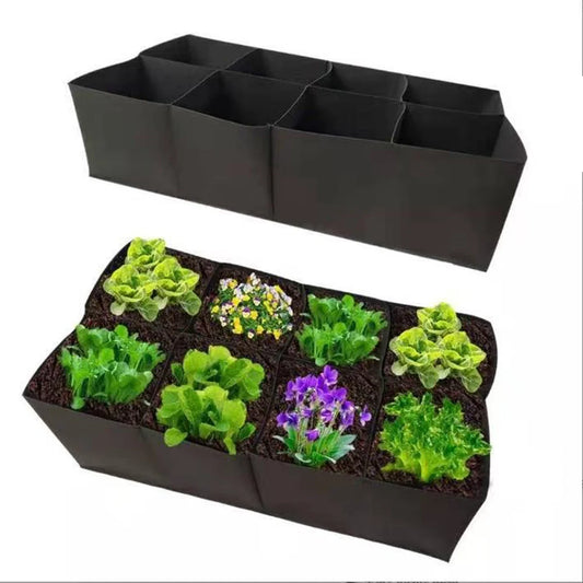 Garden Planting Bag Multi-gird Felt Growing Bag Rectangle Planting Nursery Pot Vegetable Tomato Potato Planting Container Plant