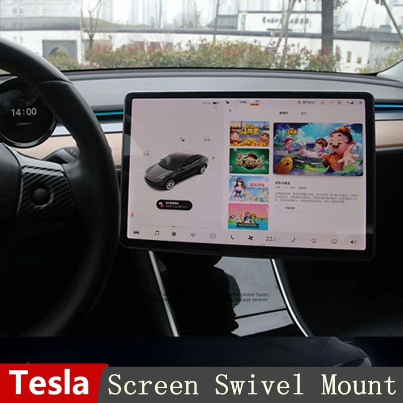 GPS Stand Navigation Screen Rotating Holder Left Right 30 Degree Swivel Mount Bracket for Tesla Model 3 Y 2023 Car Accessories
