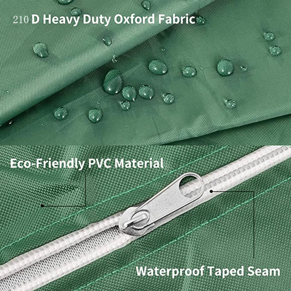 Zipper IBC Tote 275 Gallon 1000L Outdoor Water Tank Protective Cover(Green)
